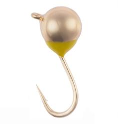 Мормышка вольфрамовая Viking Fishing Round+drop 0.65g 4mm Gold (5шт)